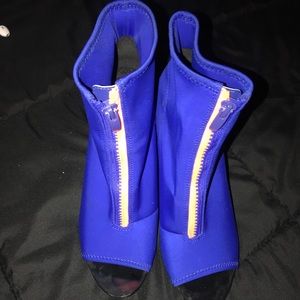 Open toe ankle boots